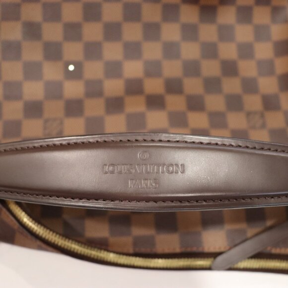 Discontinued Louis Vuitton Duomo Hobo Damier Ebene Red Interior - Picture 7 of 12